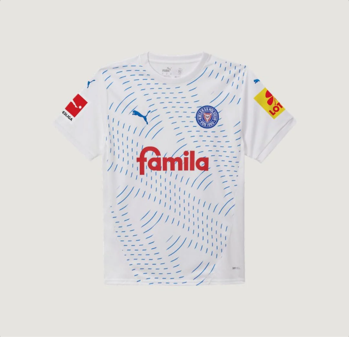HOLSTEIN KIEL - MAILLOT EXTÉRIEUR 24-25 - BLANC, BLEU