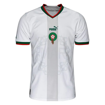 Maillot Maroc saison 2022 extérieur Coupe du Monde blanc