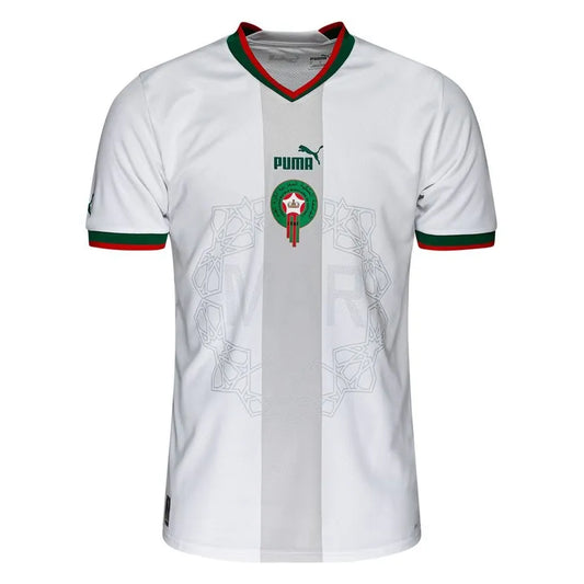 Maillot Maroc saison 2022 extérieur Coupe du Monde blanc